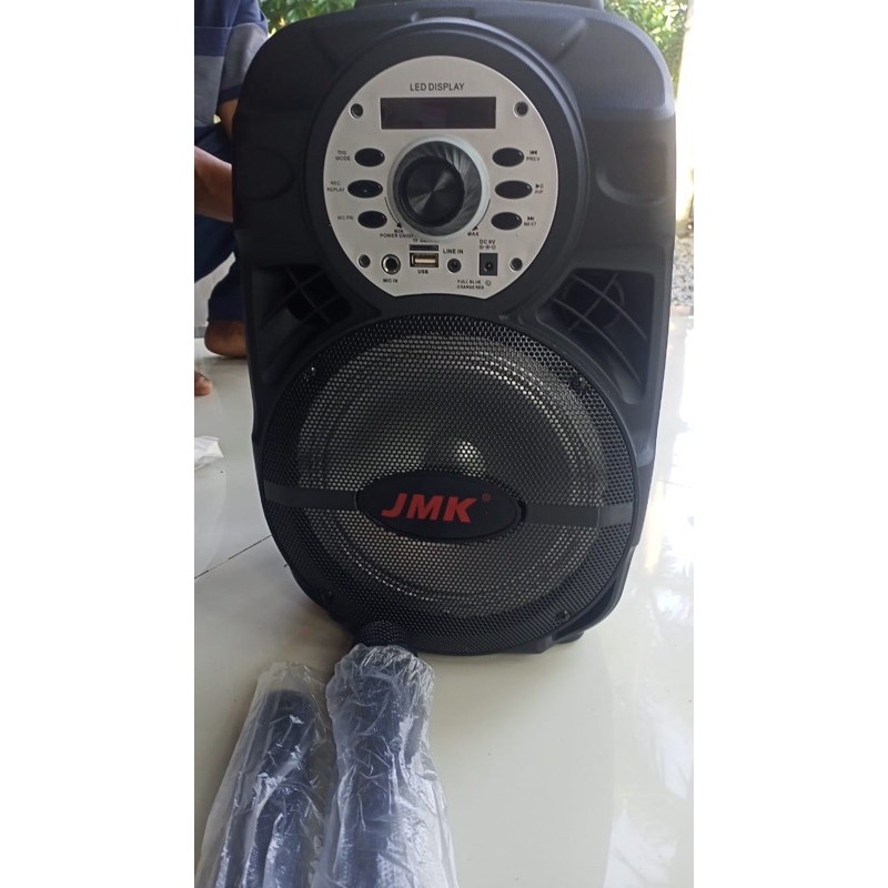 Speaker ampli meeting portable JMK 8 inch dapat 2 mic JK-7808