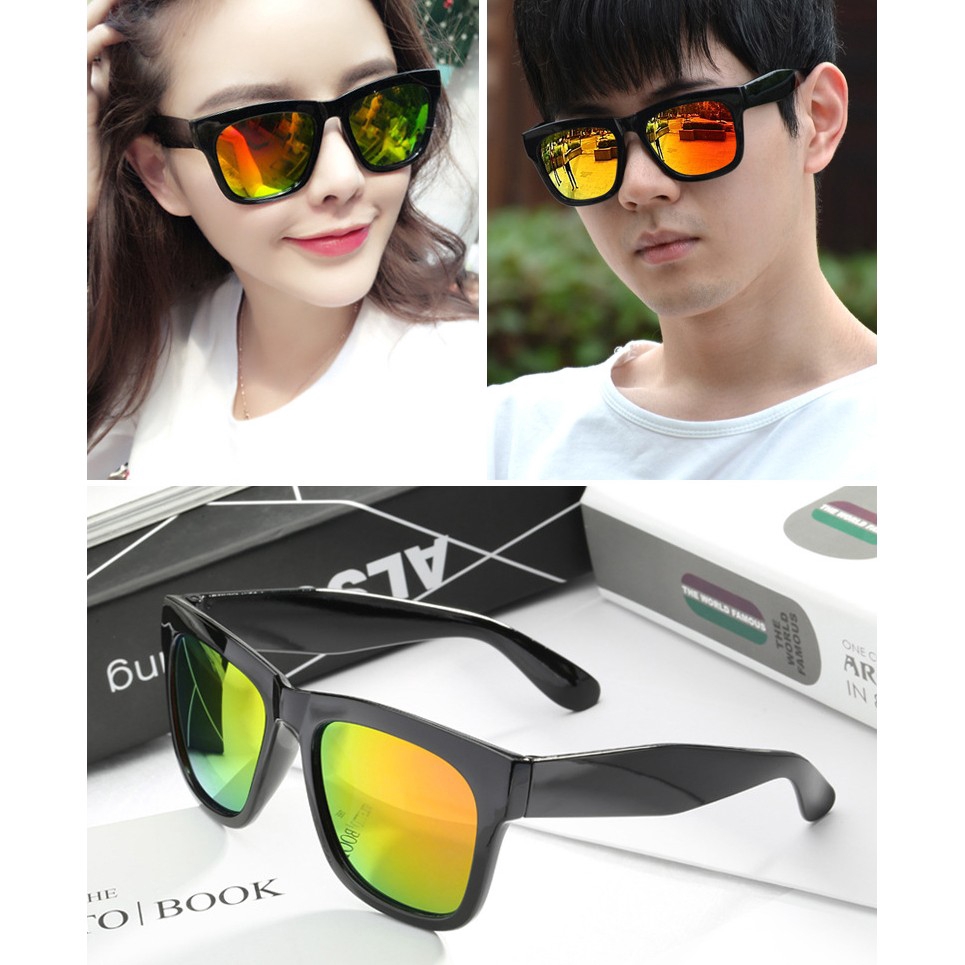 ✨Bayar Di Tempat✨Women Men Vintage Retro Glasses Unisex Fashion Aviator Mirror Lens Sunglasses-5