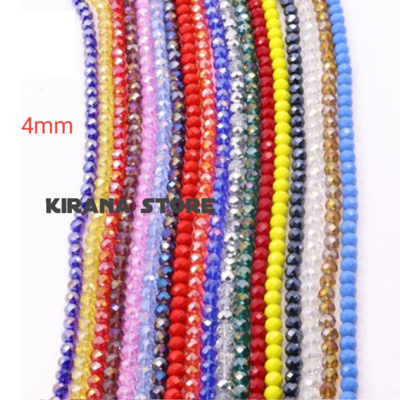 KRISTAL CEKO 4mm /MANIK MANIK KRISTAL / MOTE CRYSTAL 6mm 1string import