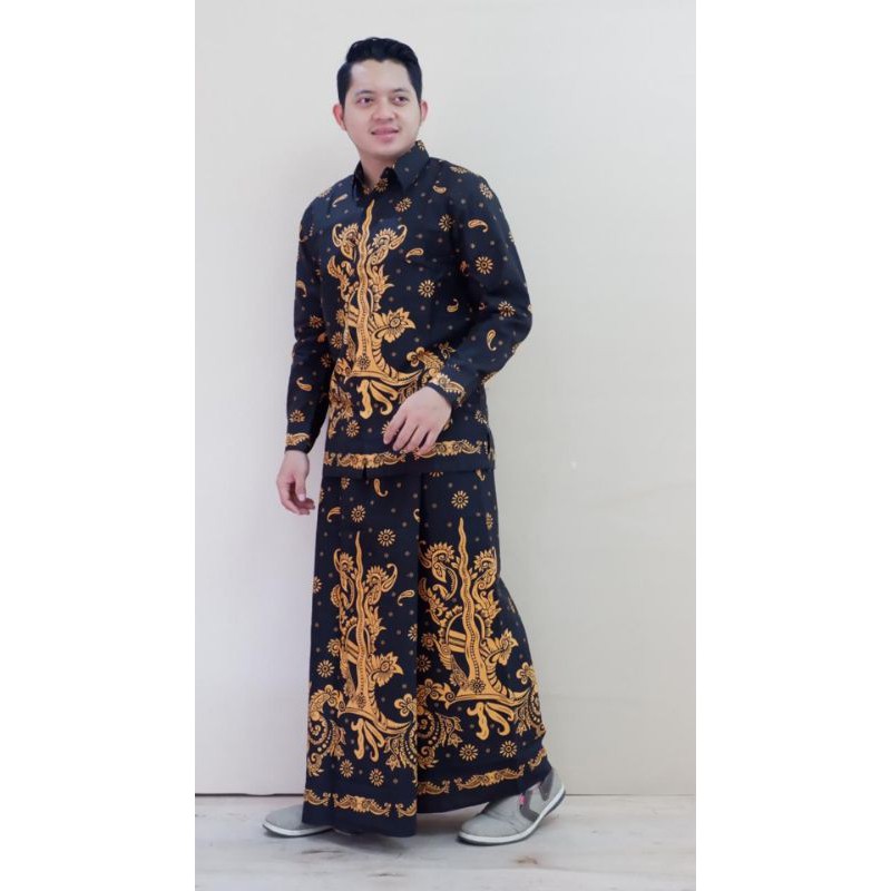 setelan sarung & kemeja batik