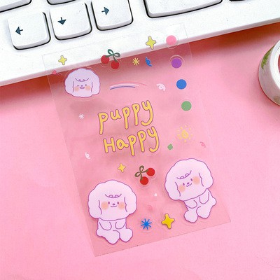 [MEOWMI] Sticker Aesthetic Bujo Bear Bunny STK0021-happy puppy