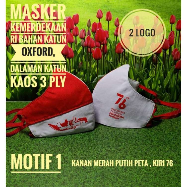 masker Merah putih masker Kemerdekaan 2 logo