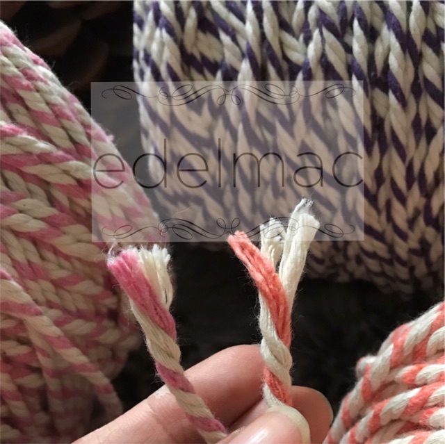 Tali Katun Macrame Belang Warna twist