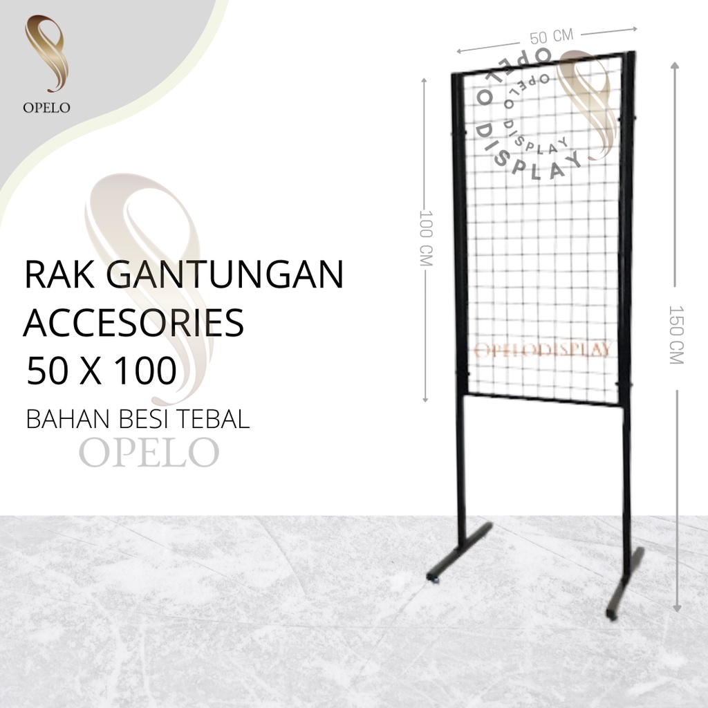 RAK MUNDO 100 CM X 50 CM / RAK GANTUNGAN ACCESORIES BERDIRI