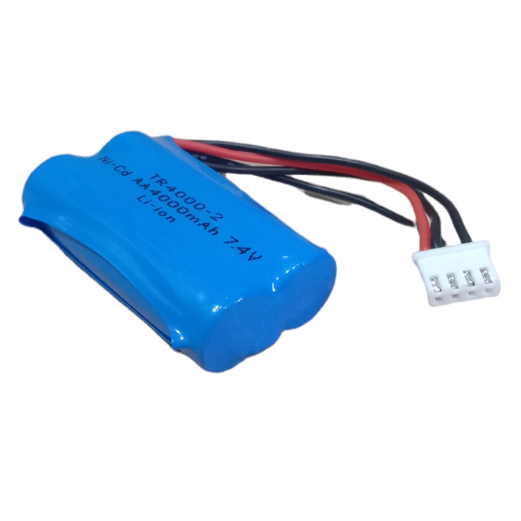 Baterai Speaker/ Mainan Anak Remot Control &amp; Elektronik Lainnya 2X 14500 7.4V 4000mAh Konektor JST 4 PIN PUTIH