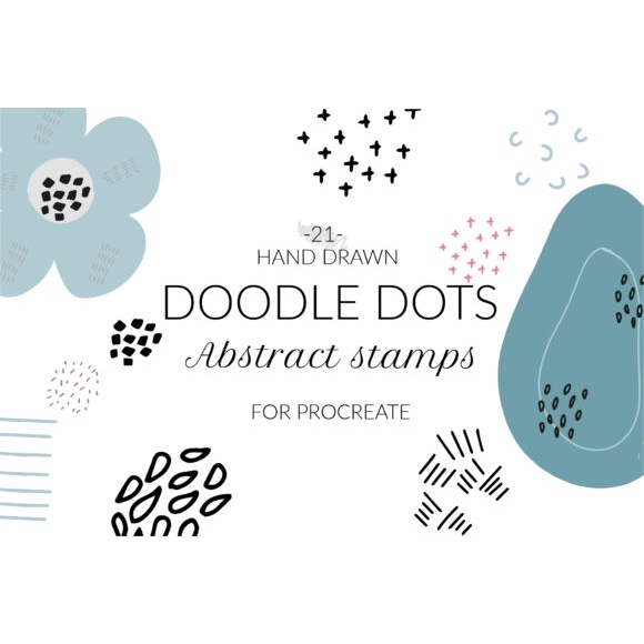 Procreate Brush - Doodle Dots &amp; Abstract Texture Procreate