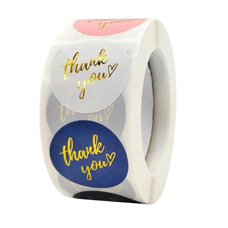 3.8cm/1.5 inch, 1 roll (500pcs) Stiker Label Thank you for your order untuk cookies , packaging