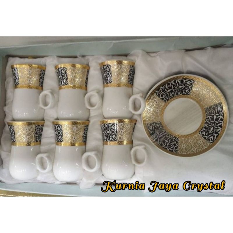 Tea Set keramik turkey luxury/ Pajangan Tea Set keramik/ Hampers Tea Set Keramik Import