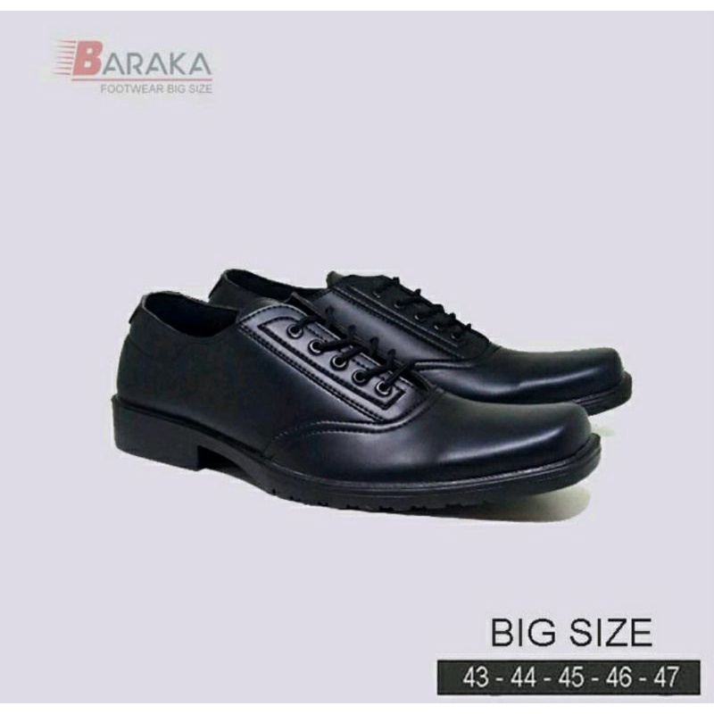 Koleksi Sepatu OXPORD / Sepatu Pantofel Pria Big Size 43-44-45-46-47 Sepatu Kerja Barack-10 JUMBO Black, 47