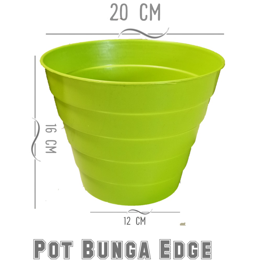 Pot Bunga EDGE Warna warni . D. 20 Cm