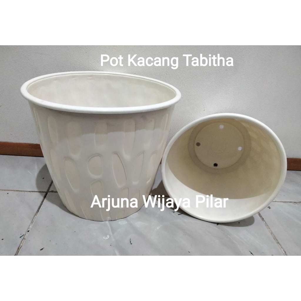 pot kacang tabitha uk 20 &amp; 25 putih +Bubblewrap