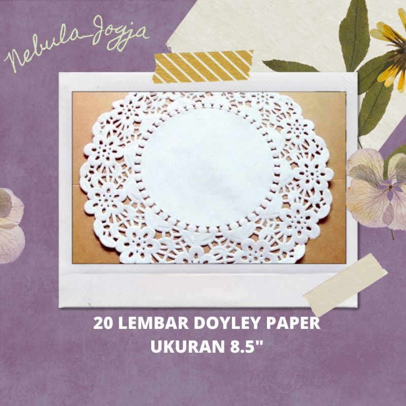 

20 Lembar Doyley Dollies Dolly Paper Kertas Renda Ukuran 8.5