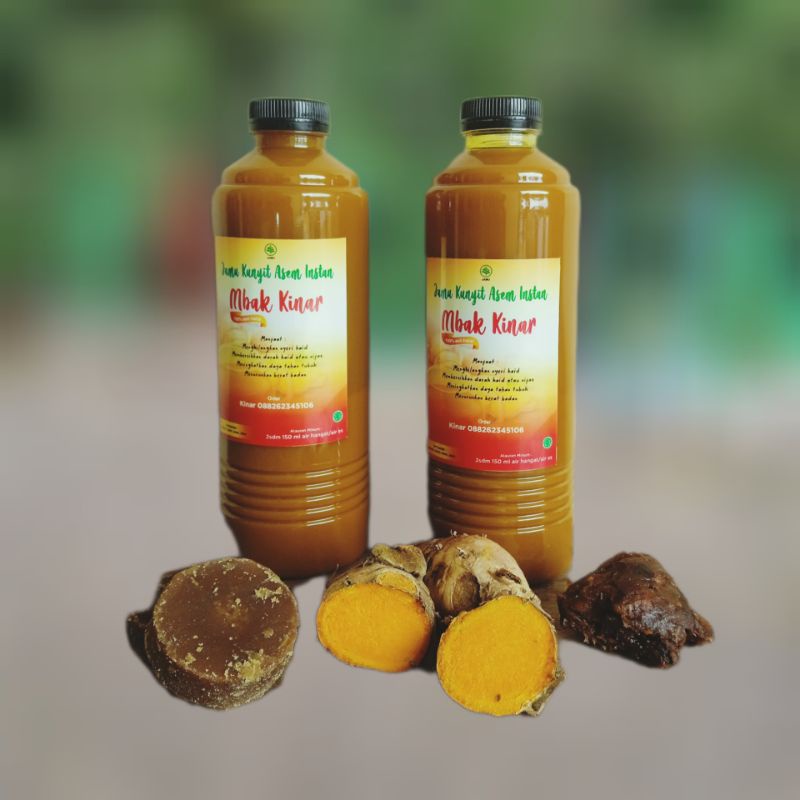 

Minuman berkhasiat/minuman tradisional Kunyit Asam Sirih Mbak Kinar 500ml