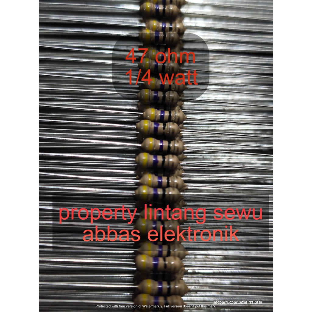 10PCS resistor 47 ohm 0.25 watt