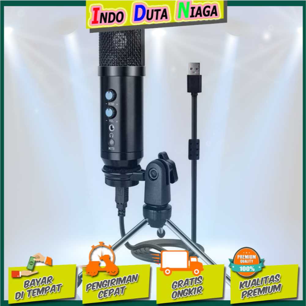 IDN TECH - TaffSTUDIO Tech Microphone Condenser USB Mikrofon with Stand -UD-900FX
