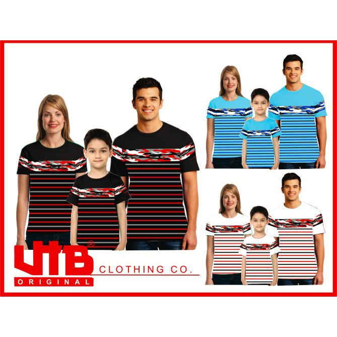 Baju Couple Keluarga Family Anak Ayah Bunda Army - Biru Muda