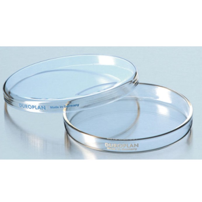 PETRI DISH 150x27mm. DUROPLAN. Cawan Petri. Borosilicate Glass. DURAN
