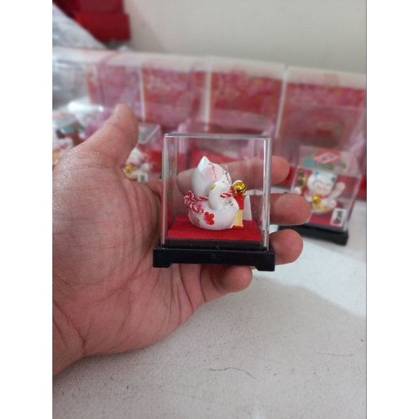 Maneki Neko Box Acrylic / Kucing Hoki Box Acrylic / Fortune Cat Acrylic / Cao Cai Mao