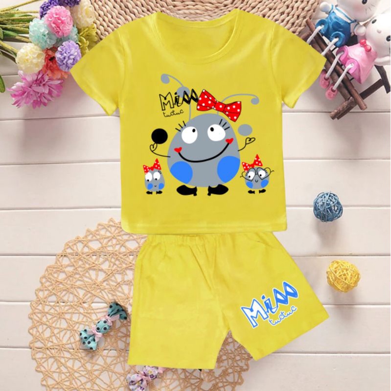 SETELAN ANAK ANAK/UNISEX/SETELAN ANAK MURAH-Kuning - Miss