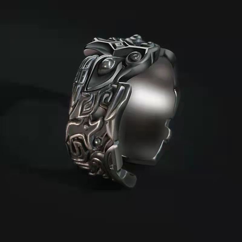 Cincin Model Terbuka Desain Pixiu Untuk Pria