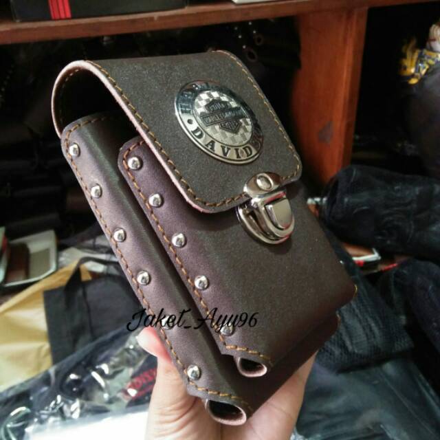 Dompet sarung hp double kulit asli keren