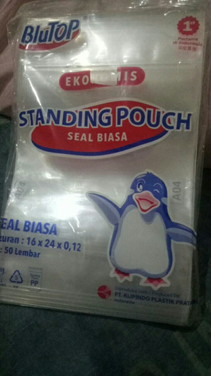 16x24 Standing Pouch Single Seal / Seal Biasa