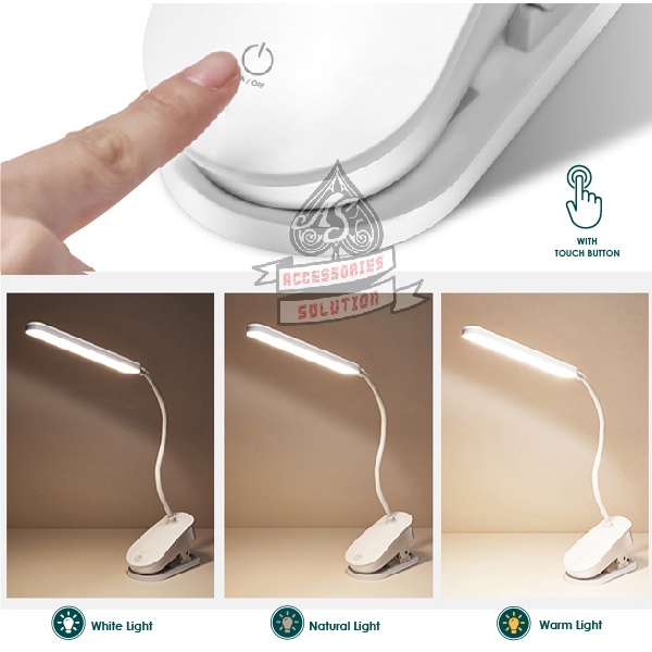 YOUNGPRO YLE-08 - Lampu Jepit Meja Belajar 14 LED Lampu Baca Portable Murah untuk Penerangan saat Zoom Meeting WFH Kado Unik