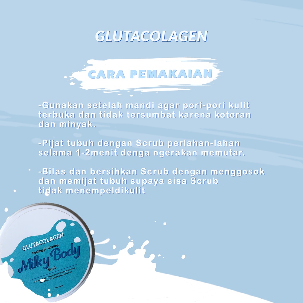 Body Scrub Whitening Glutacolagen Milky Body Scrub