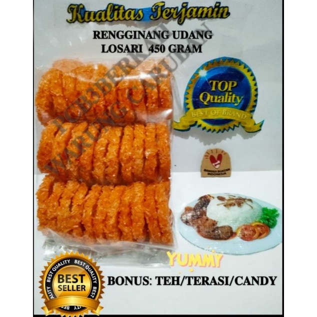 

@450 gr OLEH2 KHAS CIREBON RENGGINANG MENTAH RASA UDANGLOSARI BONUS TEH/TERASI/Candy