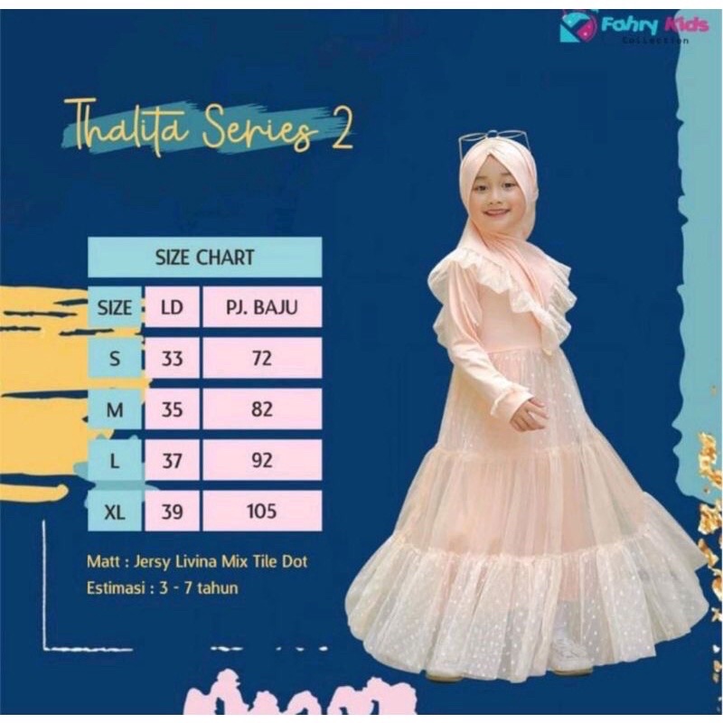 GAMIS ANAK THALITA THE SERIES 2 (2-8th)/GAMIS ANAK/GAMIS TILE ANAK