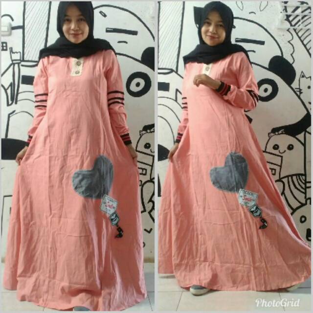 Gamis katun rami tebal
