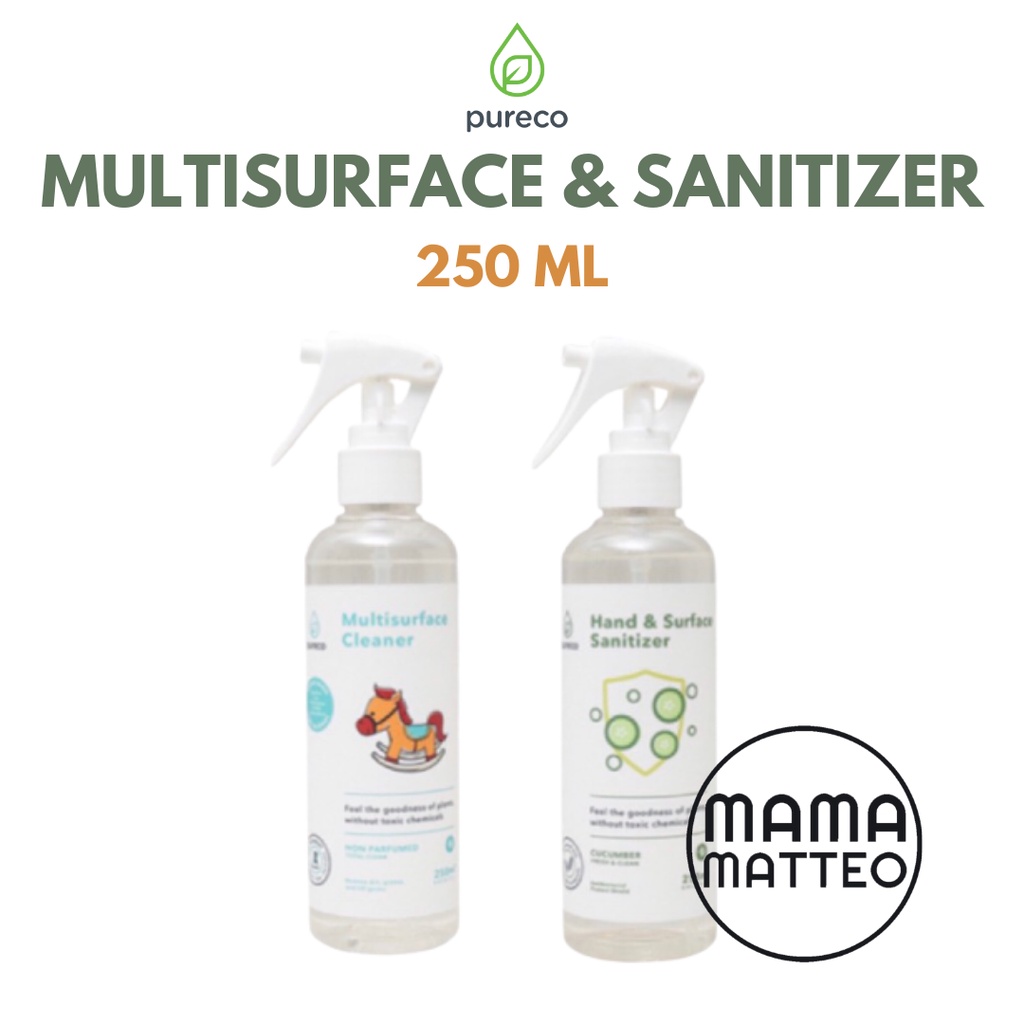 Pureco Multisurface Cleaner 250ml / Hand &amp; Surface Sanitizer 60 ml 250ml