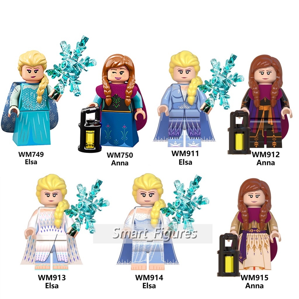 Wm6067 WM6084 Mainan Action Figure Princess Frozen Elsa Anna Fairy Tale Mini Untuk Hadiah Anak