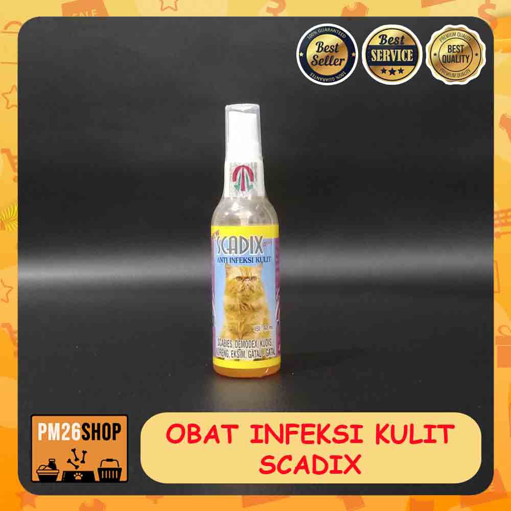 SCADIX SPRAY Cat Obat Scabies Infeksi Kulit Kucing Aman Untuk Kitten