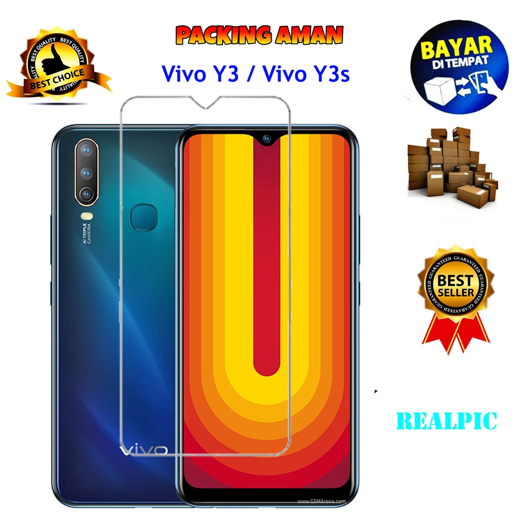 Tempered Glass Vivo Y3 4G 2019 Screen Protector Anti Gores