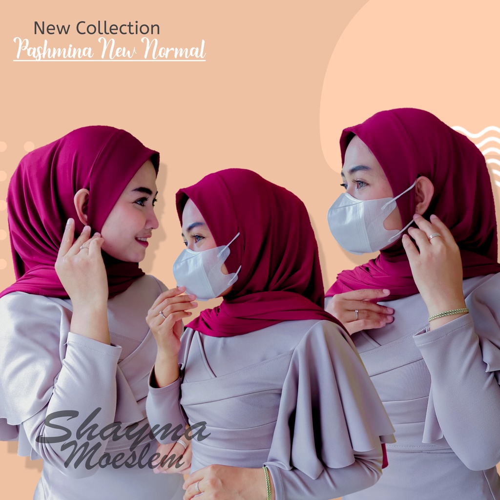 Pashmina Masker Instan Lubang Telinga / Pashmina Instan New Normal