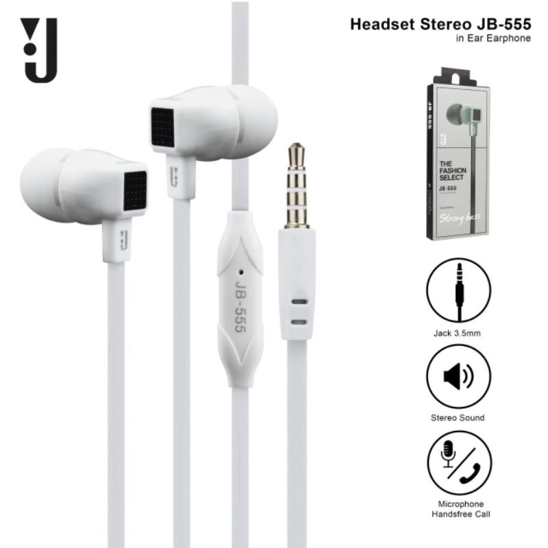 HF HEADSET EARPHONE JBL JB-555 SUPER BASS