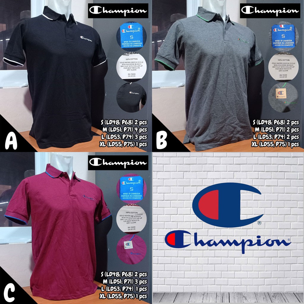 Kaos Polo Kerah Pria (S M L XL) CHAMPION (230621)