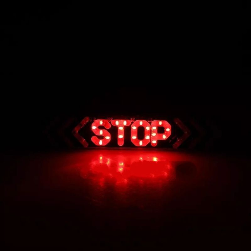 lampu stop LED tulisan stop plus sein sen 12volt universal