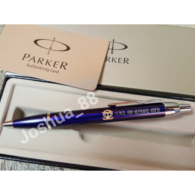 

Pulpen PARKER IM Original Blue Klip Silver Bisa Ukir Nama sendiri