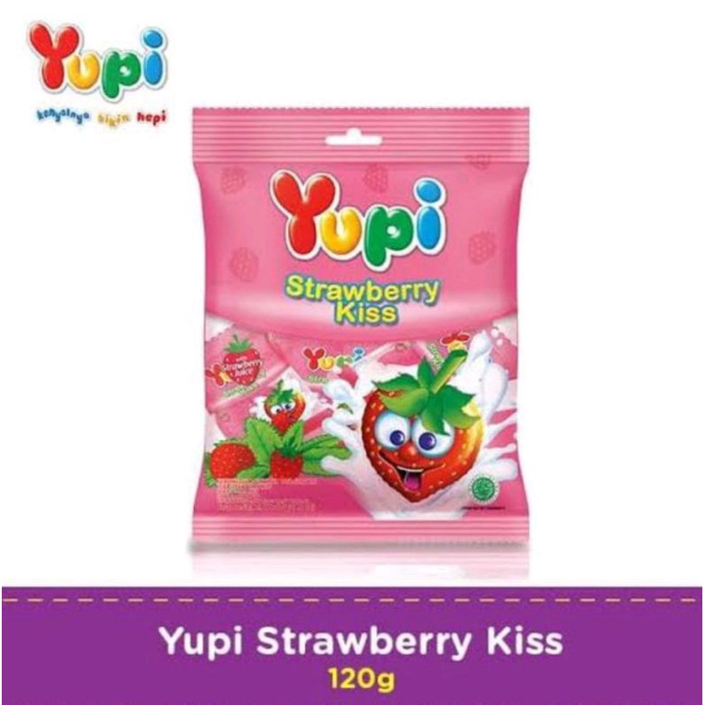 Permen Yupi kiss pink 120g