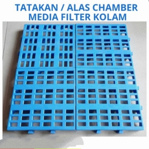 Tatakan Alas Dasar Chamber Camber Media Filter Kolam Ikan Koi 20x20 cm