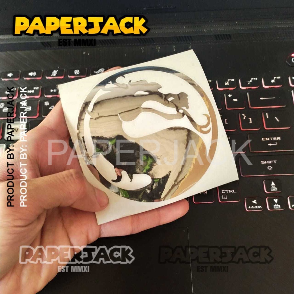 MORTAL KOMBAT CUTTING STIKER WARNA CHROME STIKER MOBIL STIKER BODY MOBIL