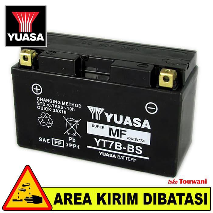 AKI BATERAI MOTOR DUCATI PANIGALE SUZUKI DRZ 400 YUASA YT7B-BS