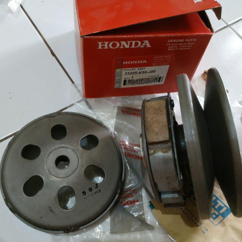 PULLY PULY POLY PULI CVT ASSY FULSET KAMPAS MANGKOK GANDA VARIO 125 150 LED NEW ORI ORIGINAL K59