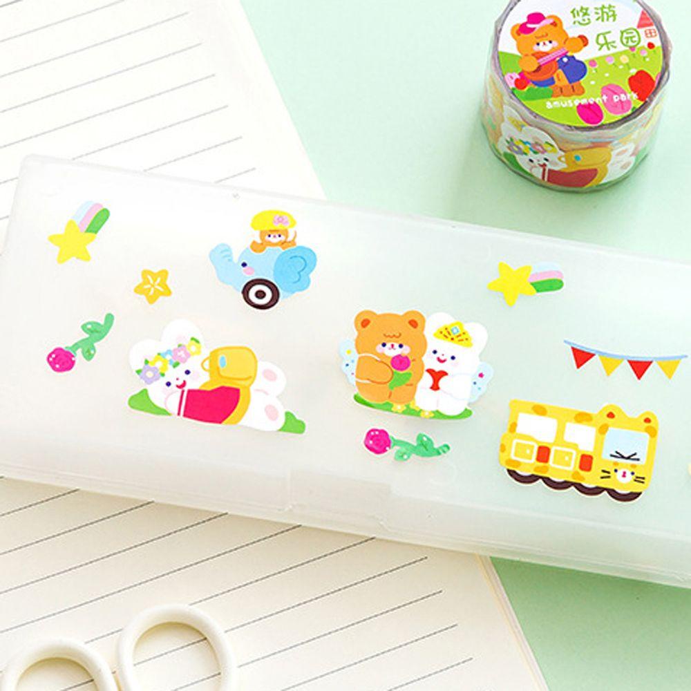 LANFY Tape Perekat Office Supply Siswa Alat Tulis Buku Pegangan Dekoratif Scrapbooking Hand Akun DIY Bahan Pita Dekoratif