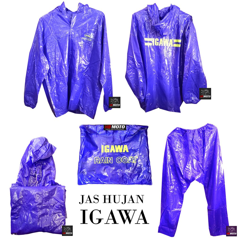 Jas Hujan 1 Set Bahan Karet IGAWA / Jas Hujan / Jas Hujan Karet / Jas Hujan Bagus / Jas Hujan Murah