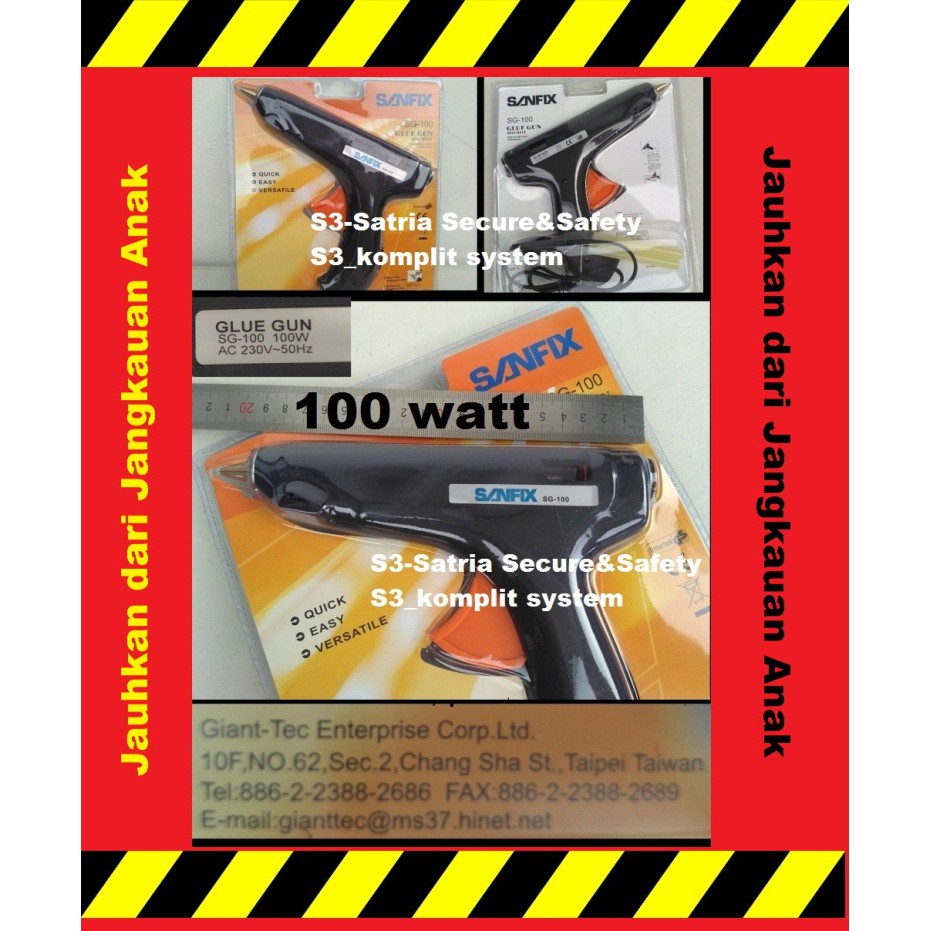 Tembakkan SANFIX SG-100 100watt Alat tembak SG 100 Glue gun lem stik besar SG100