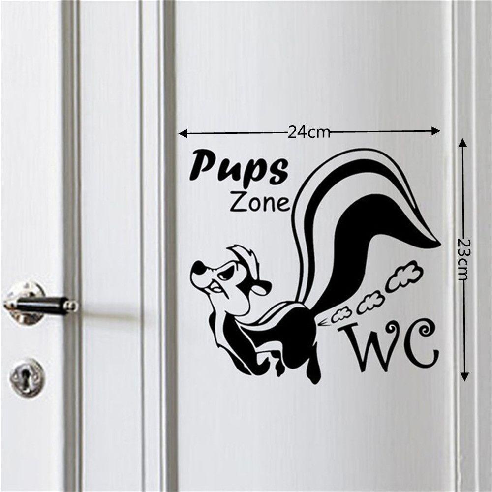 Populer Stiker Pintu Tahan Air Perekat Diri PVC Wall Decal