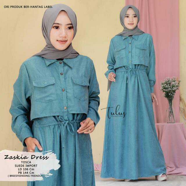 Zaskia Dress Gamis Syar'i Polos